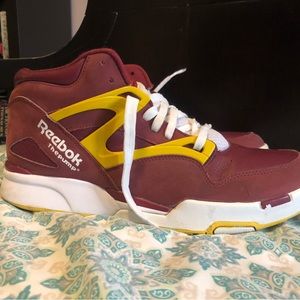 Reebok Pump Omni Lite Red Basketball Leather Sneakers Vintage Size 12